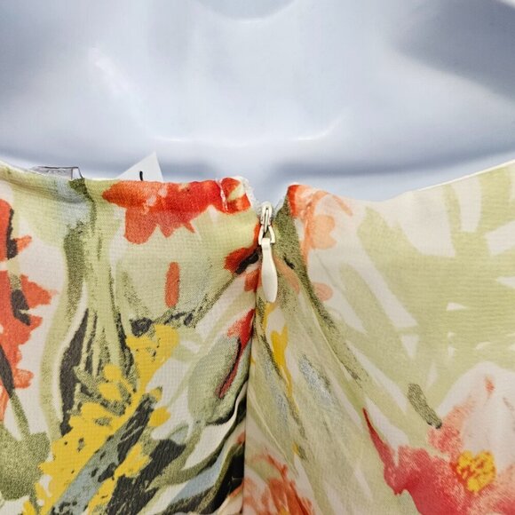 NY Collection Yellow Coral Floral Sleeveless Midi Dress Romantic Ethereal 1X - Picture 7 of 14